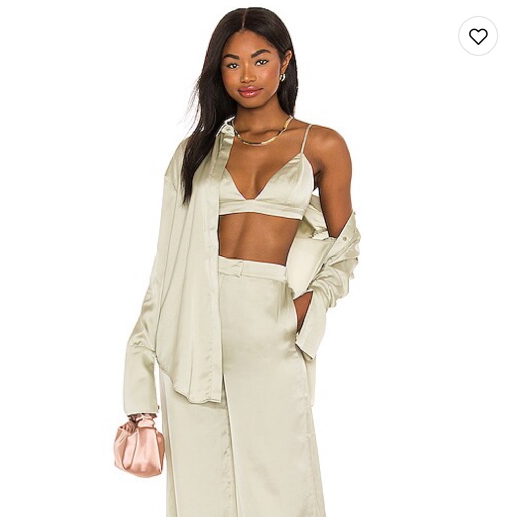 Song Of Style Dario Bralette And Griffith Pant In Pale Olive